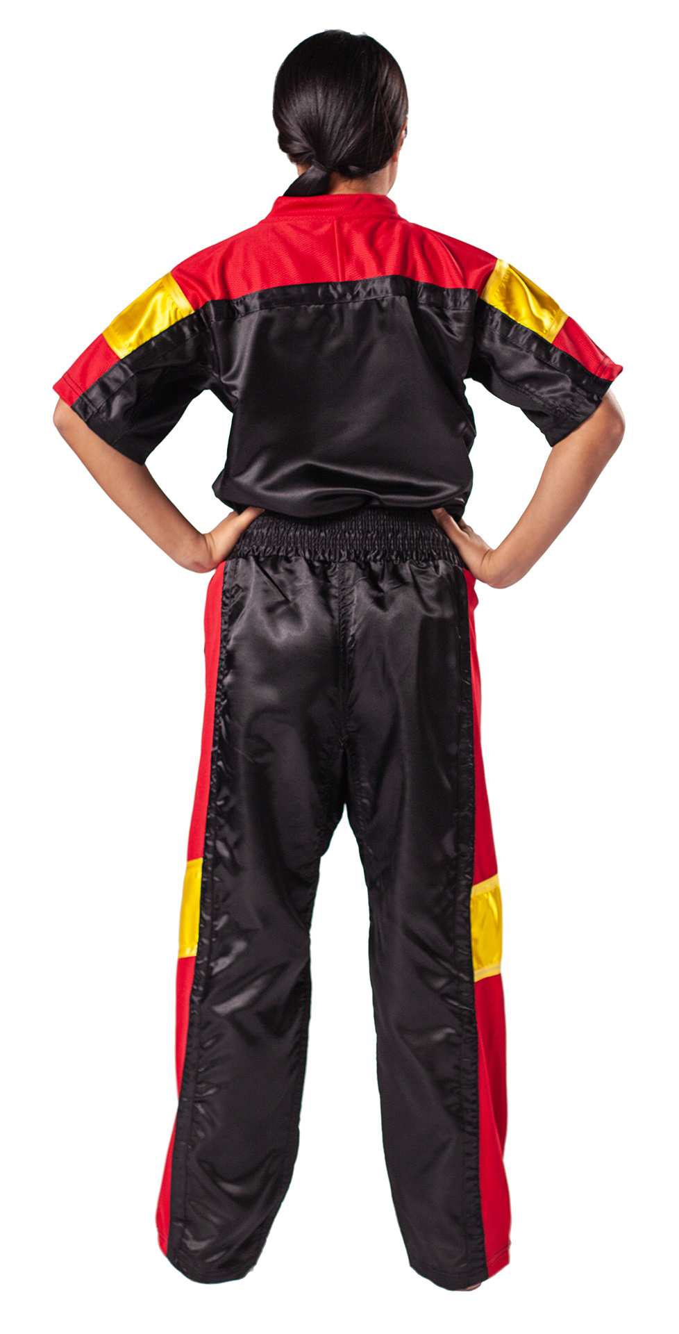 Uniforme Kickboxing Nation nero/rosso/oro