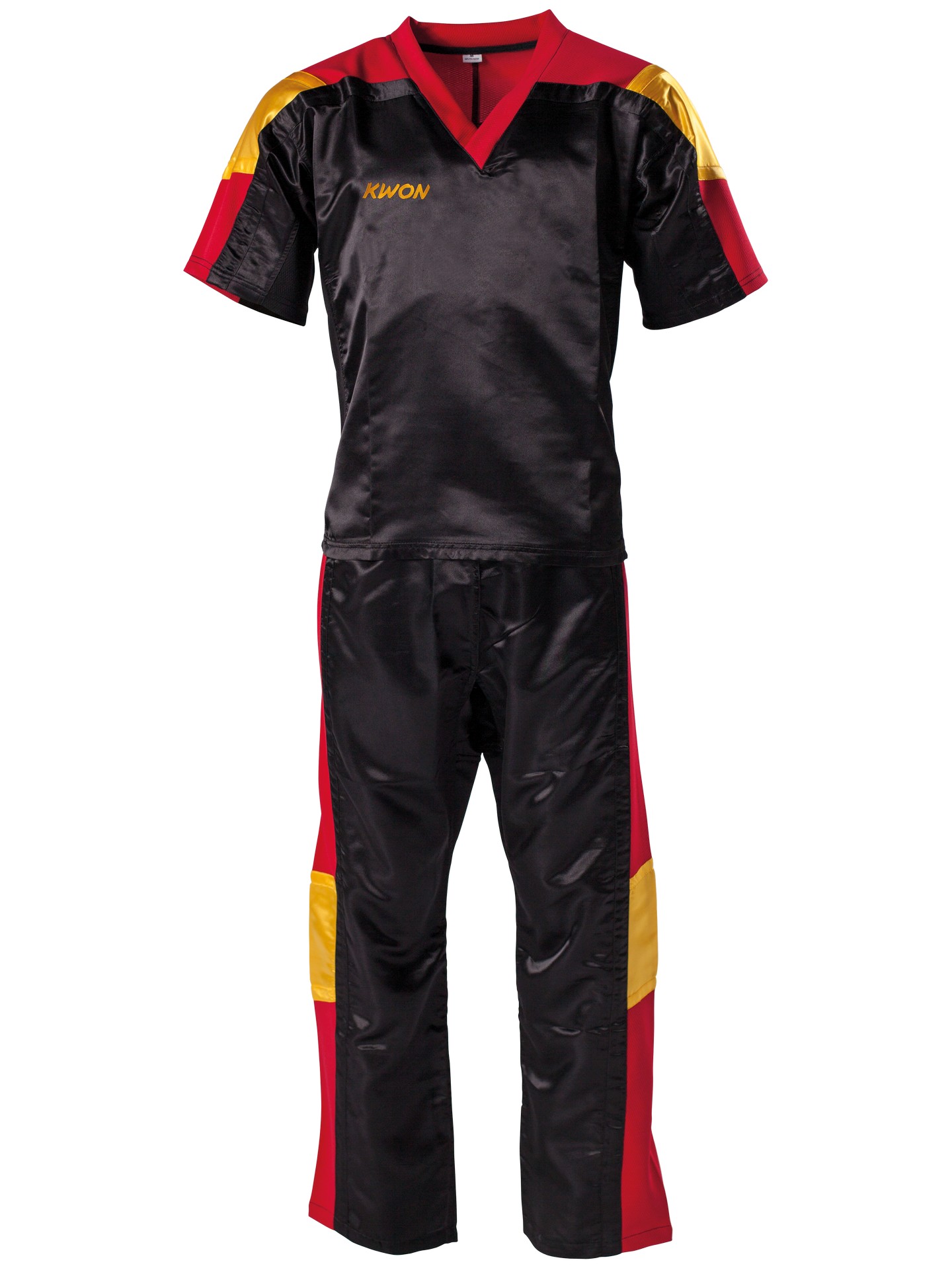 Uniforme Kickboxing Nation nero/rosso/oro