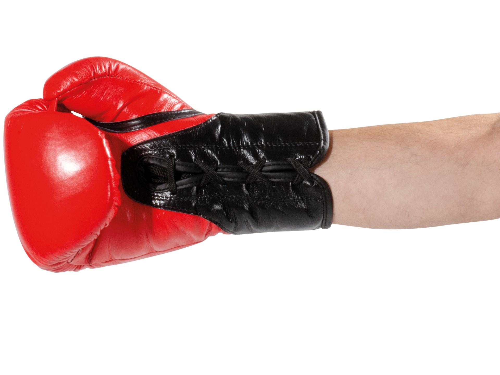 Guantoni da Boxe con i lacci Tournament Rossi