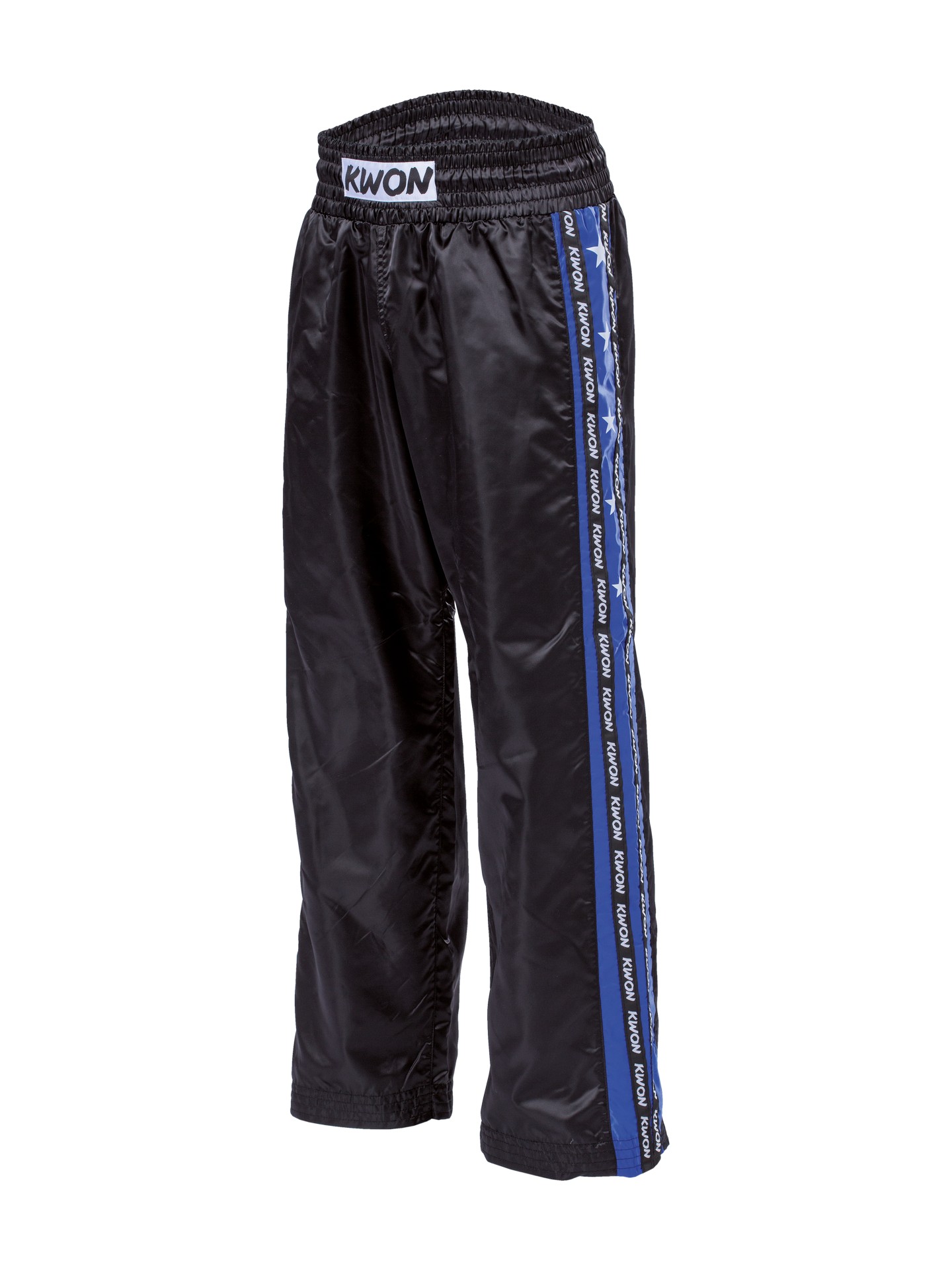Pantaloni Kickboxing in raso Profi Design strisce blu